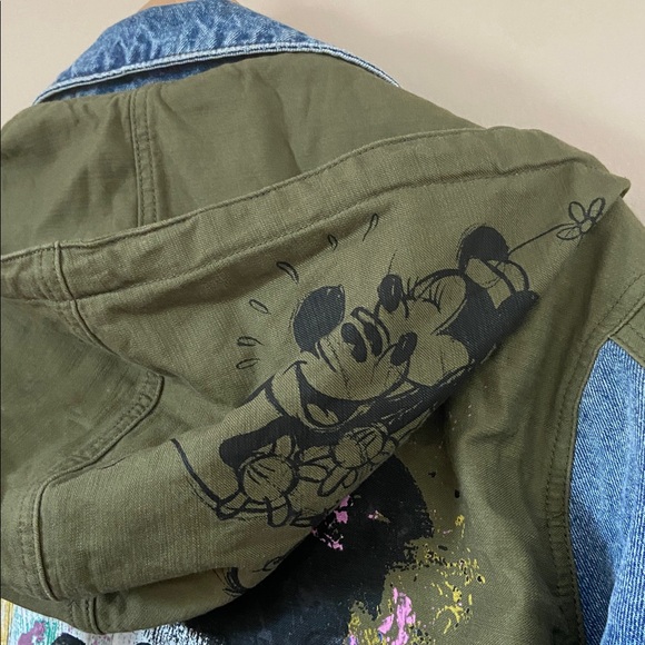 Desigual -Mickey Mouse Denim Parka Hybrid Jacket - Picture 11 of 14